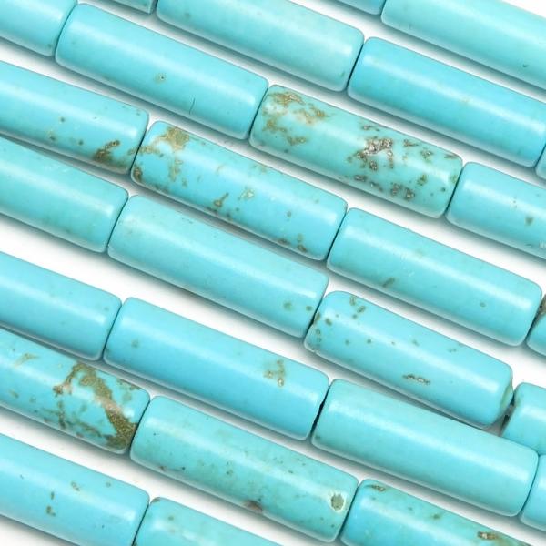 マグネサイトターコイズ ブルー チューブ 12〜13mm【1連販売】 / 9-98