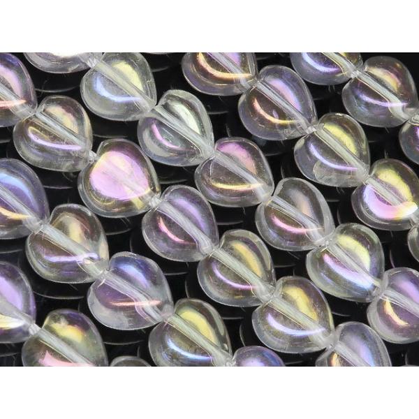 レインボーオーラ ハート 8mm【1連販売】 / 9-113 ORRB8HT : 天然石