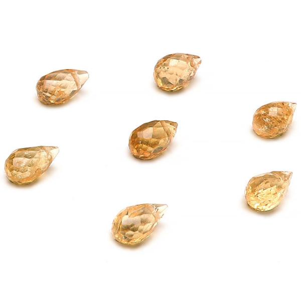 粒販売 インペリアルトパーズ ドロップカット 5〜7mm 6粒販売(T161 TPIP7DPN2