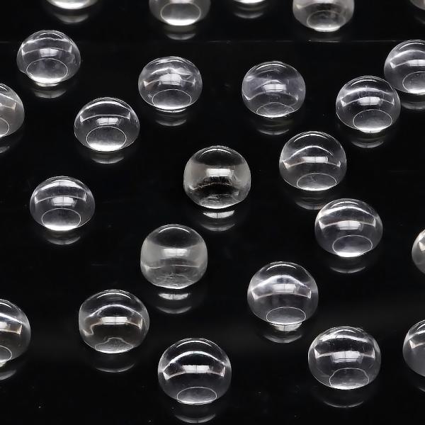 ブラジル産 天然水晶 クリスタルクォーツ コイン カボション 5mm【10コ