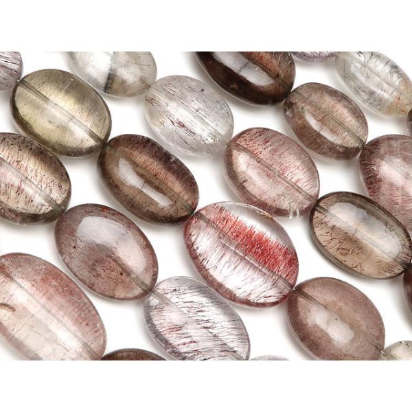 エレスチャルクォーツ スーパーセブン オーバルナゲット 6〜18mm【1連