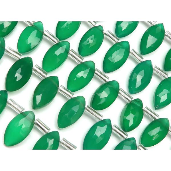石『グリーンオニキス』約１２kg グリーンオニキス マーキスカット 10〜14mm【1連販売】 / 9-124 OX10MK