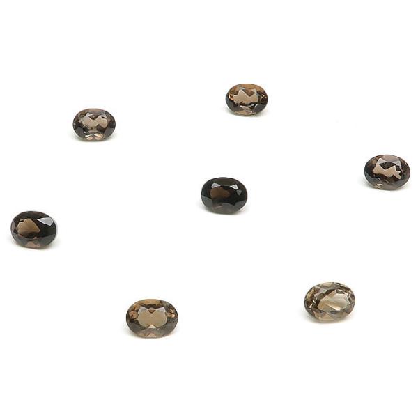 スモーキークォーツ オーバルファセットカット ルース 4×3mm 15コ販売 