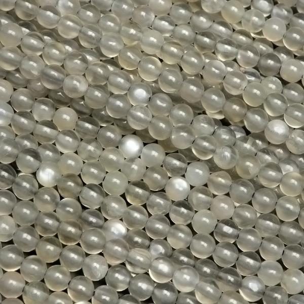 グレームーンストーン 丸玉 3mm【1連販売】 / 7-7 MO3M