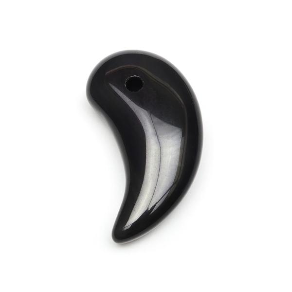 レインボーオブシディアン 勾玉 38〜40mm【1コ販売】 / 60-14 OB33MG-X