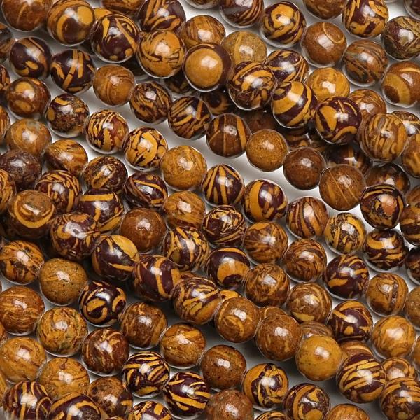 天然石 丸玉 穴開きジャスパー 直径4.5cm 139g No.377 ジャスパー丸玉