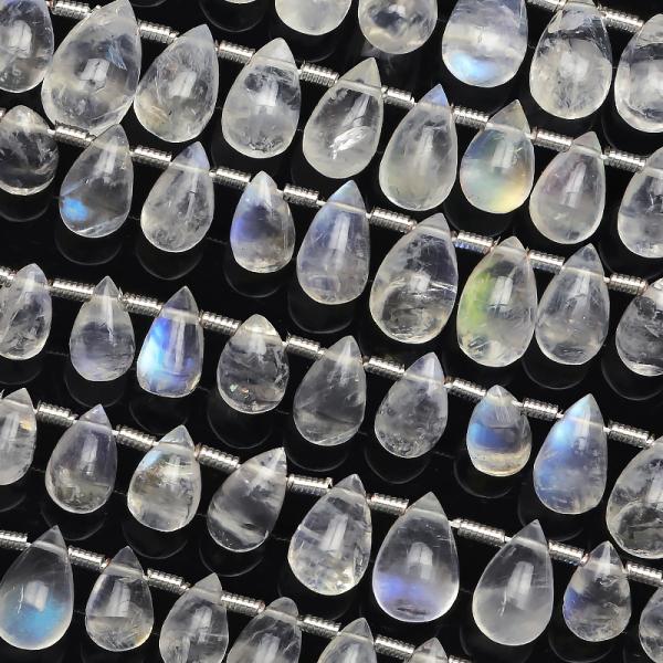 レインボームーンストーン ドロップ 5〜10mm【1連販売】 / 9-141 RM5DP