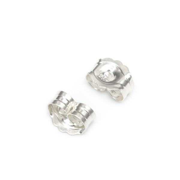 SILVER925 ピアス キャッチ 4.6×3.8mm【8コ販売】 / SV-706KAT
