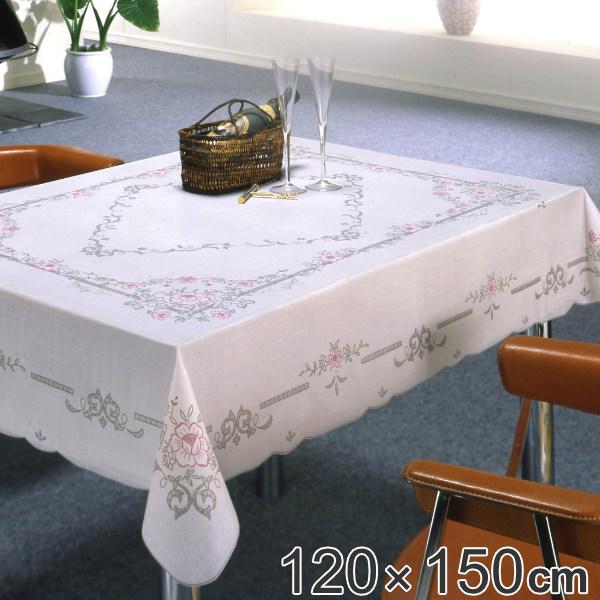 テーブルクロス 120×150cm MGプリントレース ローレライ 樹脂製 日本製