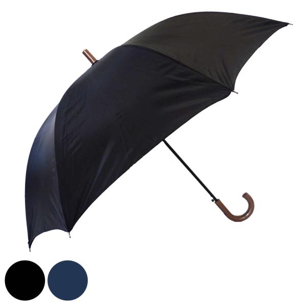 サイズ/親骨の長さ：65cm内容量/1本材質/ポリエステルタフタ、PP刷毛ショート成型種類/ブラック、紺生産国/中国製●シンプルなデザインの紳士傘です。●無地なので、あらゆるシーンでお使いいただけます。●ワンタッチジャンプ式なので開閉も楽々...