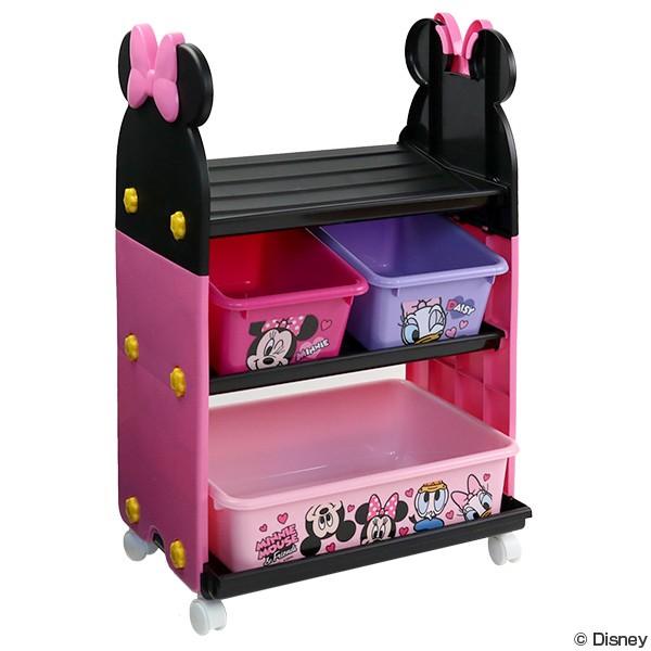 Disney（ディズニー） おもちゃ 収納ラック 3段 ミニーマウス トイ