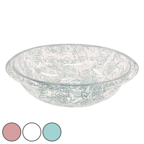 湯おけ 洗面器 クリアローズ ウォッシュボール Sサイズ （ 湯桶 手桶 バスグッズ ）