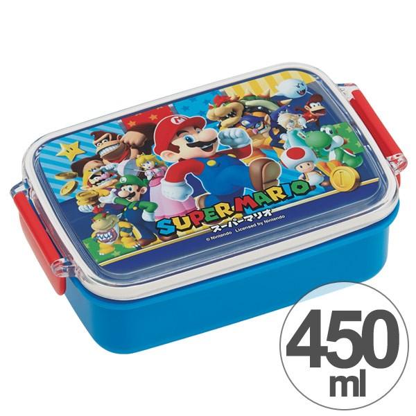 スーパーマリオ 弁当箱 お弁当箱 角型 スーパーマリオ 450ml 子供用 キャラクター （ タイト