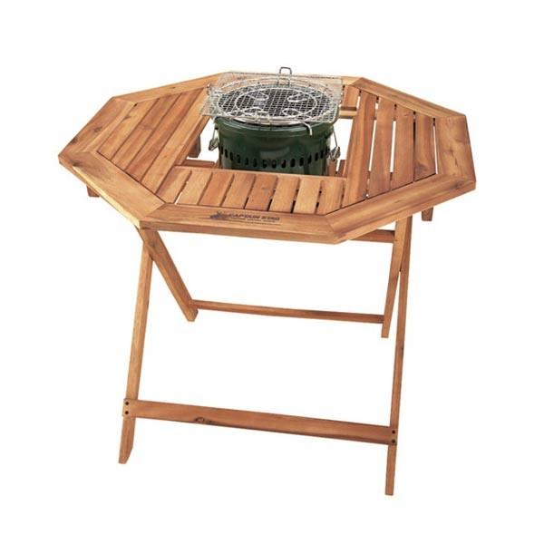 ガーデンテーブル 折りたたみテーブル 木製 8角形 （ 木製台 テーブル