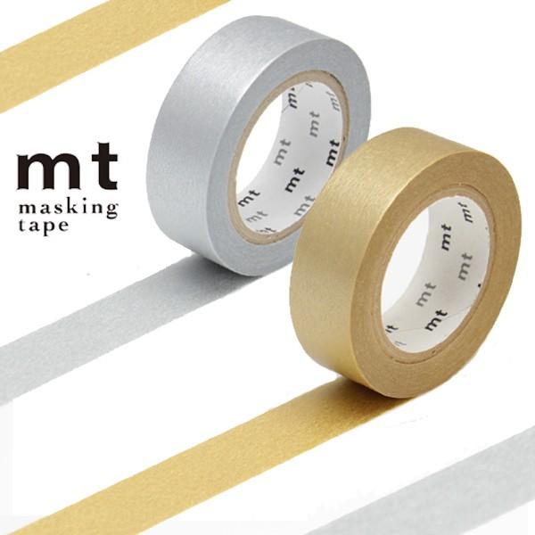 マスキングテープ Mt 1p 無地 金 銀 幅15mm カモ井加工紙 マステ 和紙テープ お弁当グッズのカラフルボックス 通販 Yahoo ショッピング