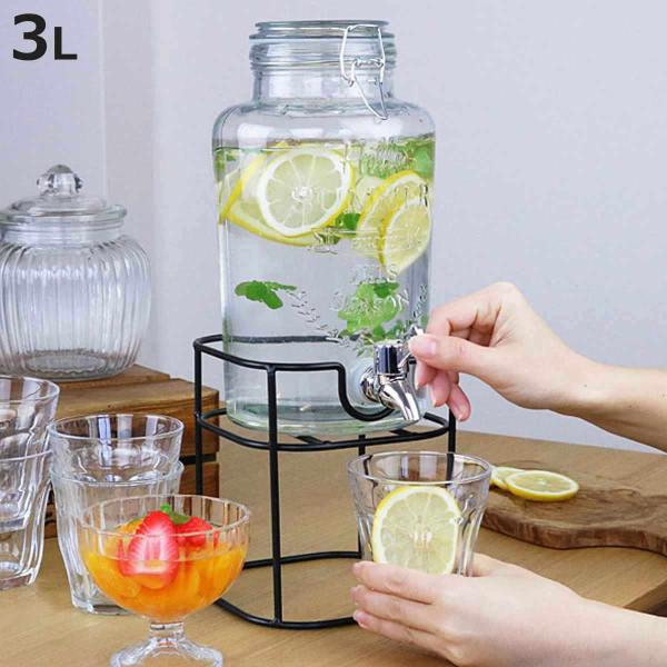 サイズ/約幅15×奥行15×高さ27cm注ぎ口込みの奥行：約　20cmスタンド込：約幅15.5×奥行15.5×高さ39cmスタンド込の重量：約1770g重量/約1450g容量/約3L適正容量：約2.5L内容量/本体：1個、スタンド：1台材質...