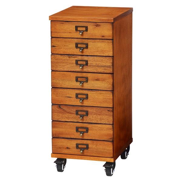 チェスト 8段 キャスター付 天然木 Calma 幅29cm 収納 引き出し 書類ケース レターケース お弁当グッズのカラフルボックス 通販 Yahoo ショッピング