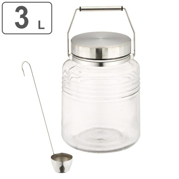 梅酒びん Mcコンテナー 3l レードル付き ガラス製 保存ビン ガラス保存容器 保存瓶 お弁当グッズのカラフルボックス 通販 Yahoo ショッピング