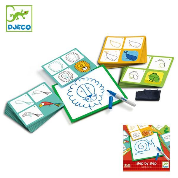 おえかきセット ペン付 ステップバイステップ アニマル ジェコ Djeco ホワイトボード 子供 見本付き お絵かきセット お弁当グッズのカラフルボックス 通販 Yahoo ショッピング