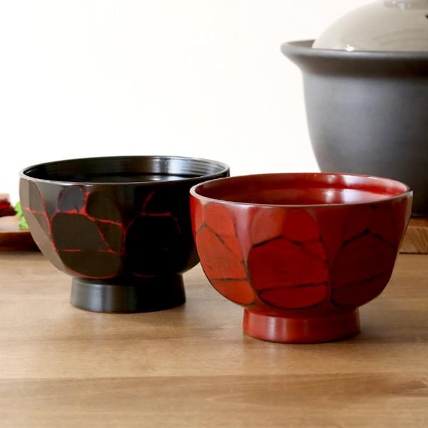 溜塗汁椀 平丼椀 木製椀 どんぶり 木製 450ml 亀甲丼 漆 丼 天然