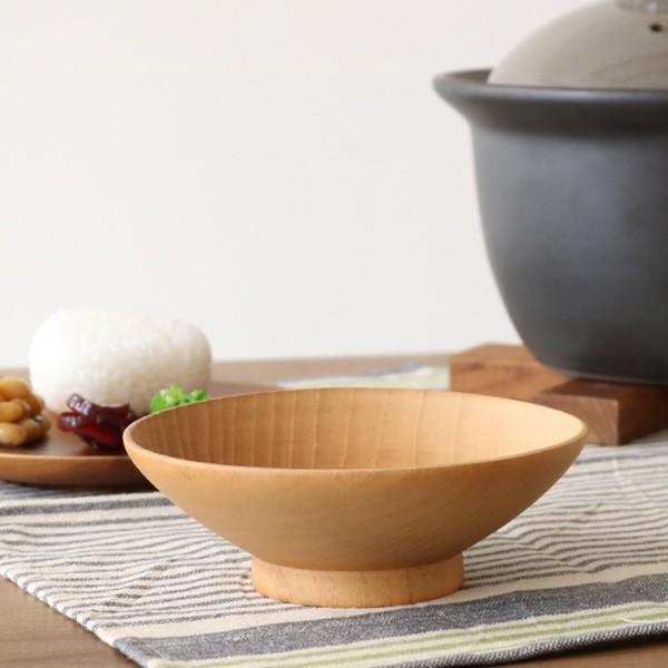 中鉢 木製 320ml 浅型 浅椀 器 天然木 食器 （ 鉢 お椀 椀 深皿 深鉢