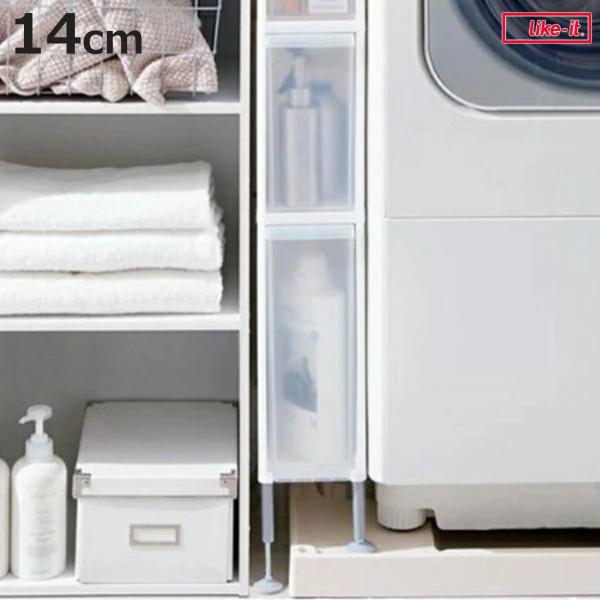 サイズ/アジャスターなし：約幅14×奥行46.5×高さ82cmアジャスターあり：約幅15.5×奥行46.5×高さ91〜93.5cm内容量/本体1台、アジャスター4個材質/本体・引出し：ポリプロピレンアジャスター：スチール生産国/日本製引き出...