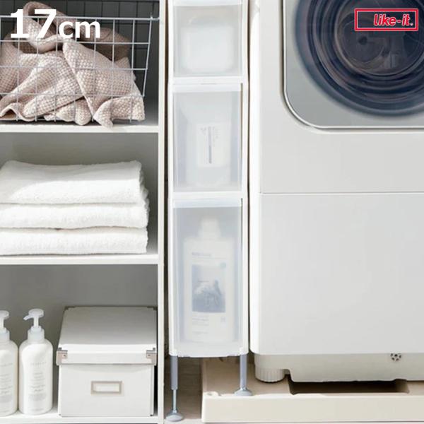 サイズ/アジャスターなし：約幅17×奥行46.5×高さ82cmアジャスターあり：約幅18.7×奥行46.5×高さ91〜93.5cm内容量/本体1台、アジャスター4個材質/本体・引出し：ポリプロピレンアジャスター：スチール生産国/日本製引き出...