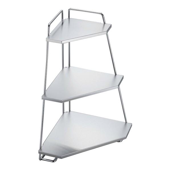 コンロコーナーラック 3段 ステンレス製 コンロラック コーナーラック キッチンラック 収納ラック 3143 お弁当グッズのカラフルボックス 通販 Yahoo ショッピング