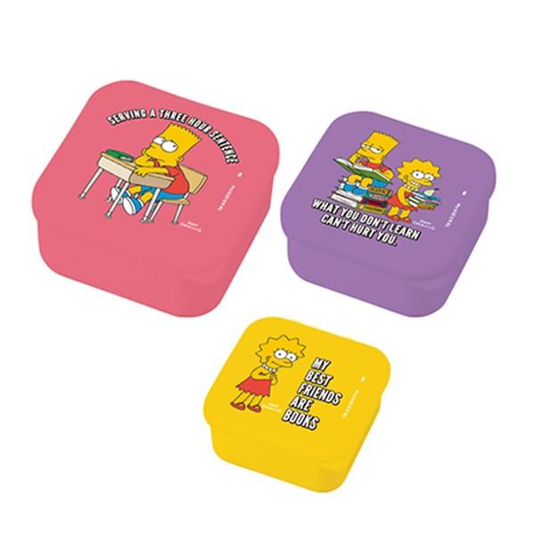 お弁当箱 シール容器 3個入 シンプソンズ シールランチボックス