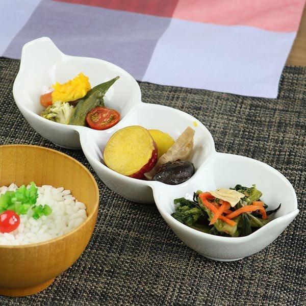 特価 特価 仕切り皿 3連 皿 ボウル 小鉢 おしゃれ 磁器 そら豆 和食器 小鉢 電子レンジ対応 薬味皿 三連皿 お弁当グッズのカラフルボックス 通販 Yahoo ショッピング