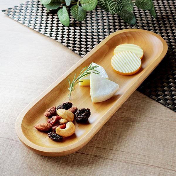 プレート 30cm 長角皿 天然木 トレー 皿 食器 日本製 （ ウッド