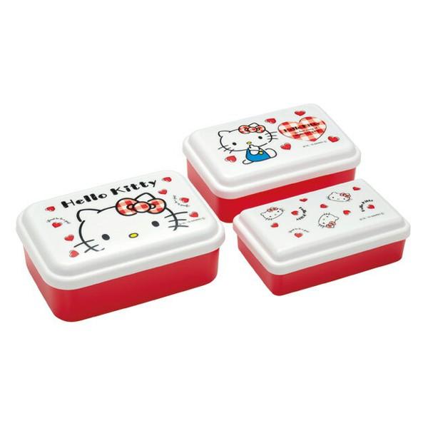 お弁当箱 ふわっと シール容器 3個セット ハローキティ レッドハート 子供 ランチボックス 保存容器 保育園 幼稚園 レンジ対応 ドーム型 おすすめ お弁当グッズのカラフルボックス 通販 Yahoo ショッピング