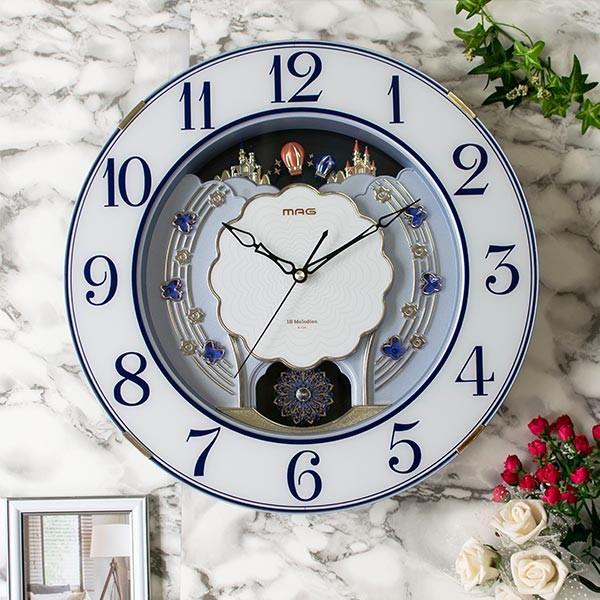 壁掛け時計　電波時計　メロディ付 掛け時計 電波時計 ウォールクロック メロディ ルネッタ （ 壁掛け時計