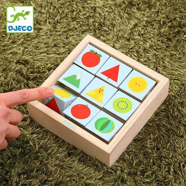 絵合わせパズル トリ ベーシック おもちゃ 知育玩具 木製 ジェコ Djeco キューブパズル 9コマ パズル キューブ 三角 3256 お弁当グッズのカラフルボックス 通販 Yahoo ショッピング