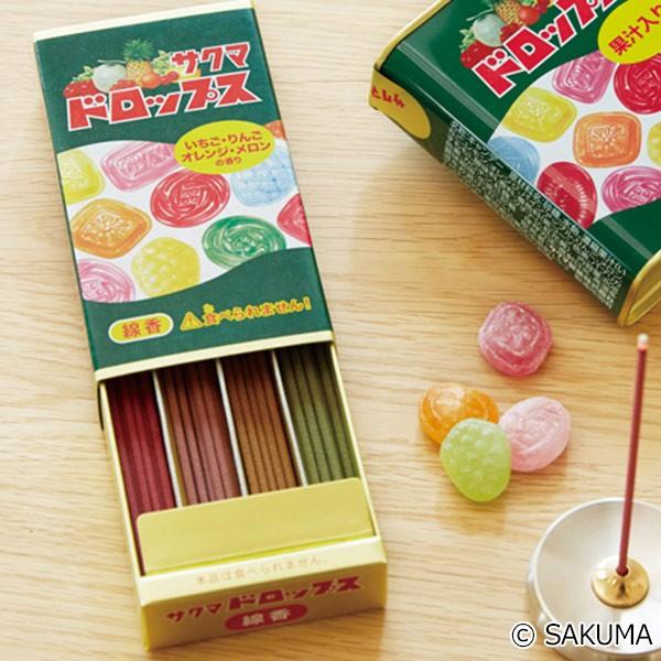 好物ミニ寸★線香シリーズ☆ 線香 サクマドロップス ミニ寸線香 好物線香シリーズ （ お線香