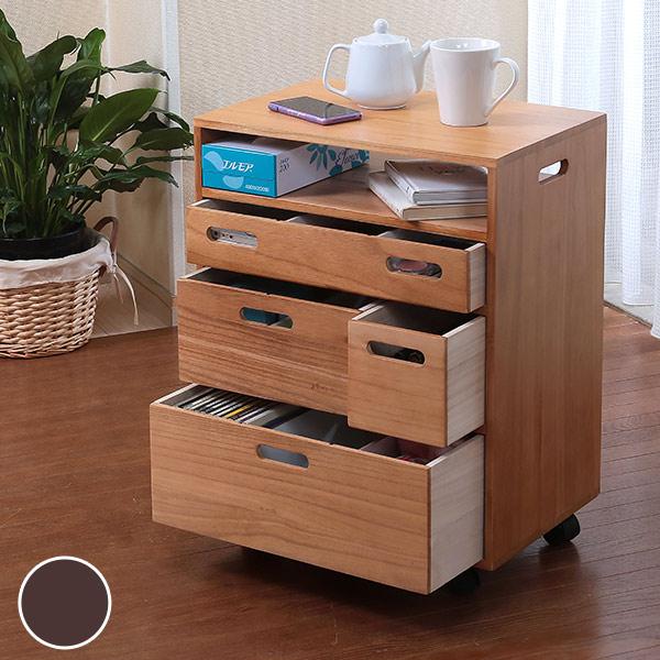サイドワゴン 引出しワゴン 木製 キャスター付 幅45cm 袖机 収納 キャスター付き ワゴン 脇机 お弁当グッズのカラフルボックス 通販 Yahoo ショッピング