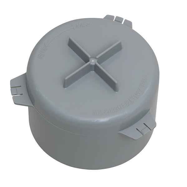 サイズ/約高さ7.5cm直径：約9.7cm重量/約61g内容量/1個材質/ポリプロピレン生産国/日本製●キッチンの排水トラップに設置するお椀型のパーツです。●下水から上がってくる臭いを防ぐ役割があります。●上から見た時に羽がついており、つま...