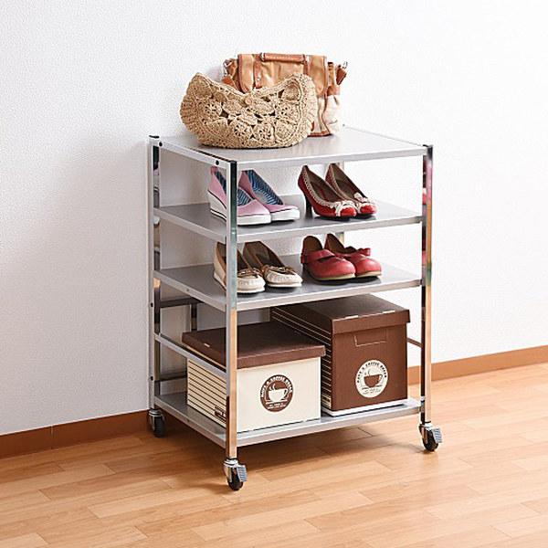 オープンラック 4段 バリエーションクローゼット ラック 幅62cm