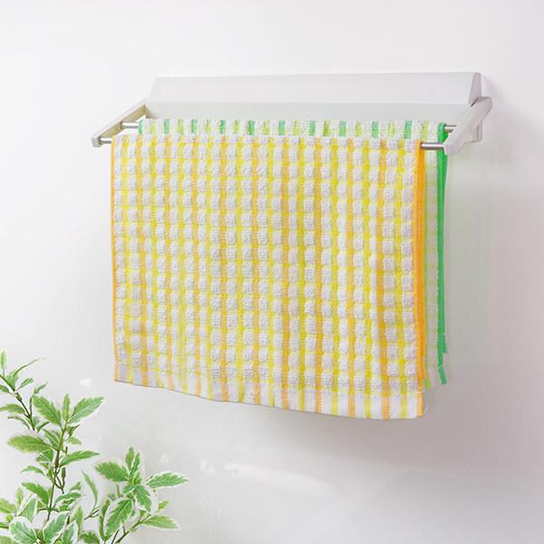 ふきんかけ 壁付け 折りたたみ 吸着 貼ってはがせる 2枚干し 渡し干し ふきんハンガー Haru 布巾掛け ふきん掛け 布巾スタンド タオル掛け お弁当グッズのカラフルボックス 通販 Yahoo ショッピング