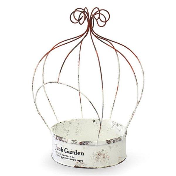 プランター ワイヤープランター 王冠型 クラウンプランター Lサイズ 幅24 奥行24 高さ34cm 鉢 植木鉢 フラワープランター アンティーク調 お弁当グッズのカラフルボックス 通販 Yahoo ショッピング