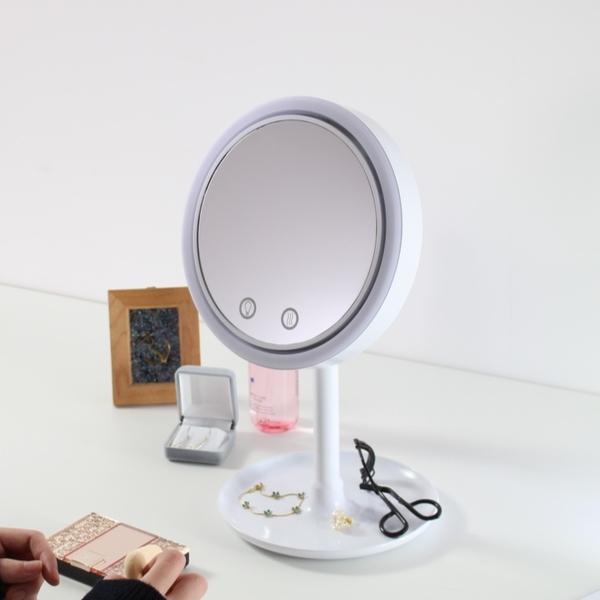 ミラー ライト付き ファン 鏡 Ledライト スタンドミラー 卓上 拡大鏡 小物置き メイク Led 卓上ミラー お弁当グッズのカラフルボックス 通販 Yahoo ショッピング