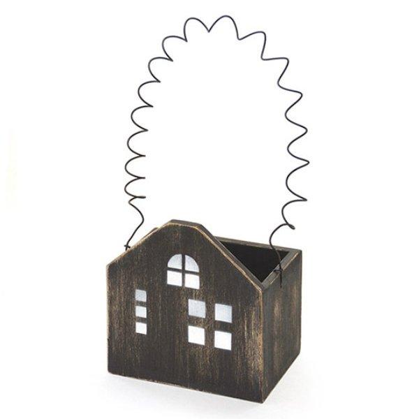 プランター ハウスプランターブラック Lサイズ 幅15 奥行10 高さ31cm 置き型 鉢 植木鉢 フラワースタンド 花台 フラワー ポット アンティーク調 お弁当グッズのカラフルボックス 通販 Yahoo ショッピング