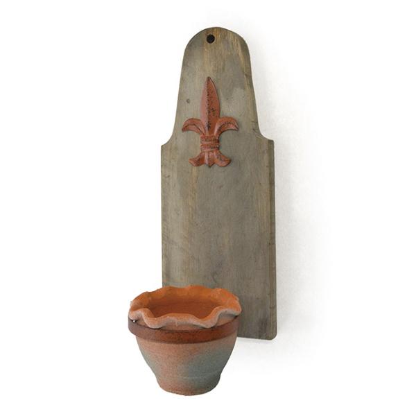 プランター 壁掛け エンブレム ウォールテラコッタポット L