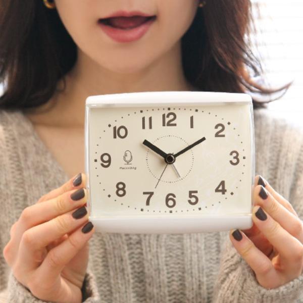 目覚まし時計 置き時計 録音機能付 （ 目覚し時計 アナログ 時計