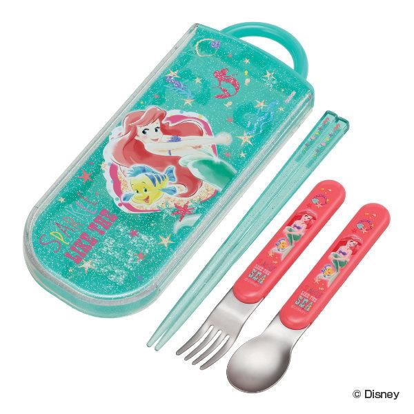 スケーター トリオセット 抗菌 箸 スプーン フォーク スライド リトル