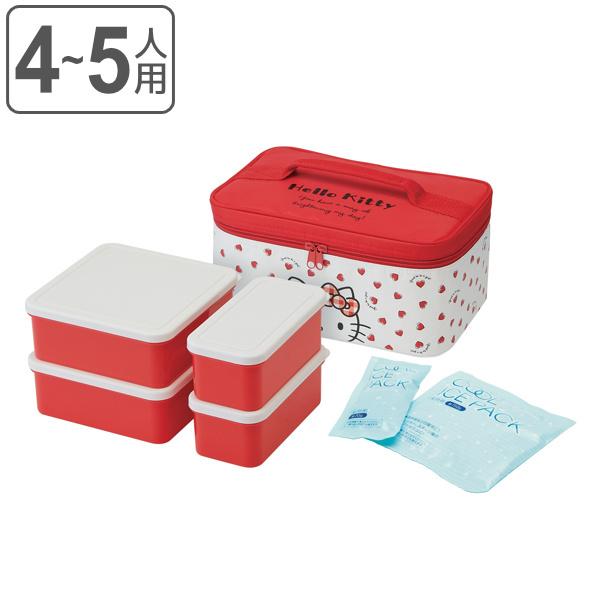 スケーター 弁当箱 運動会 行楽ランチセット ハローキティ Red