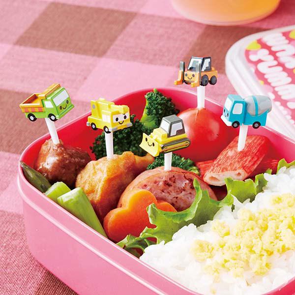 ピック はたらくのりものピック2 お弁当 5本入 （ お弁当ピック 弁当 飾り 子供 幼稚園 保育園 デコ弁 ピンチョス おかずピック ）