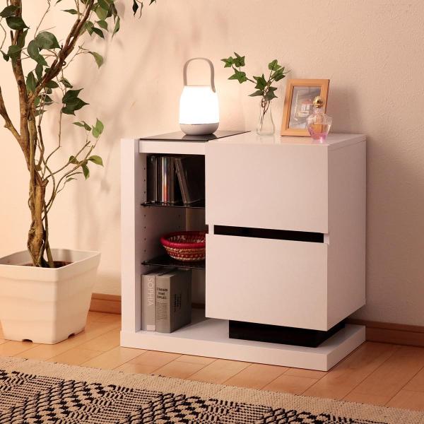 キャビネット 扉付きラック 鏡面仕上げ スタイリッシュモノトーン 幅59cm サイドボード 収納棚 ラック ディスプレイラック モノトーン スタイリッシュ お弁当グッズのカラフルボックス 通販 Yahoo ショッピング