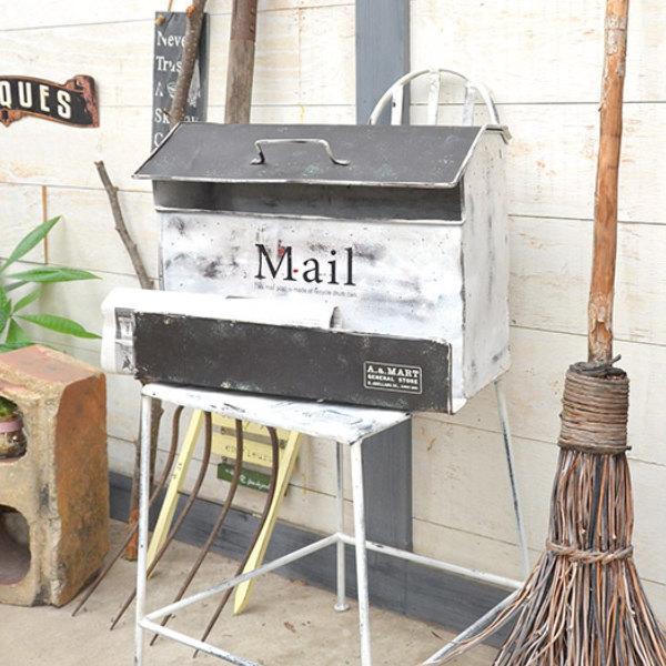 郵便ポスト メールボックス 壁掛け 置き型 アンティーク加工