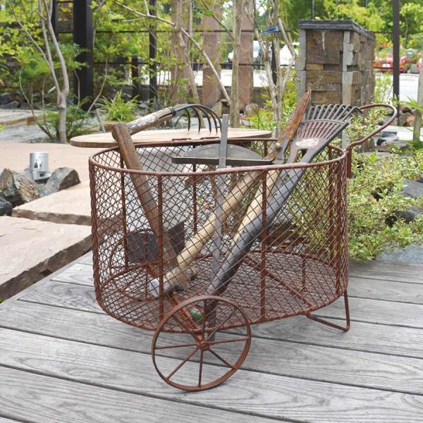 フラワーカート　ワゴン　スタンド 花台　小物台　置物 colorfulbox_364135